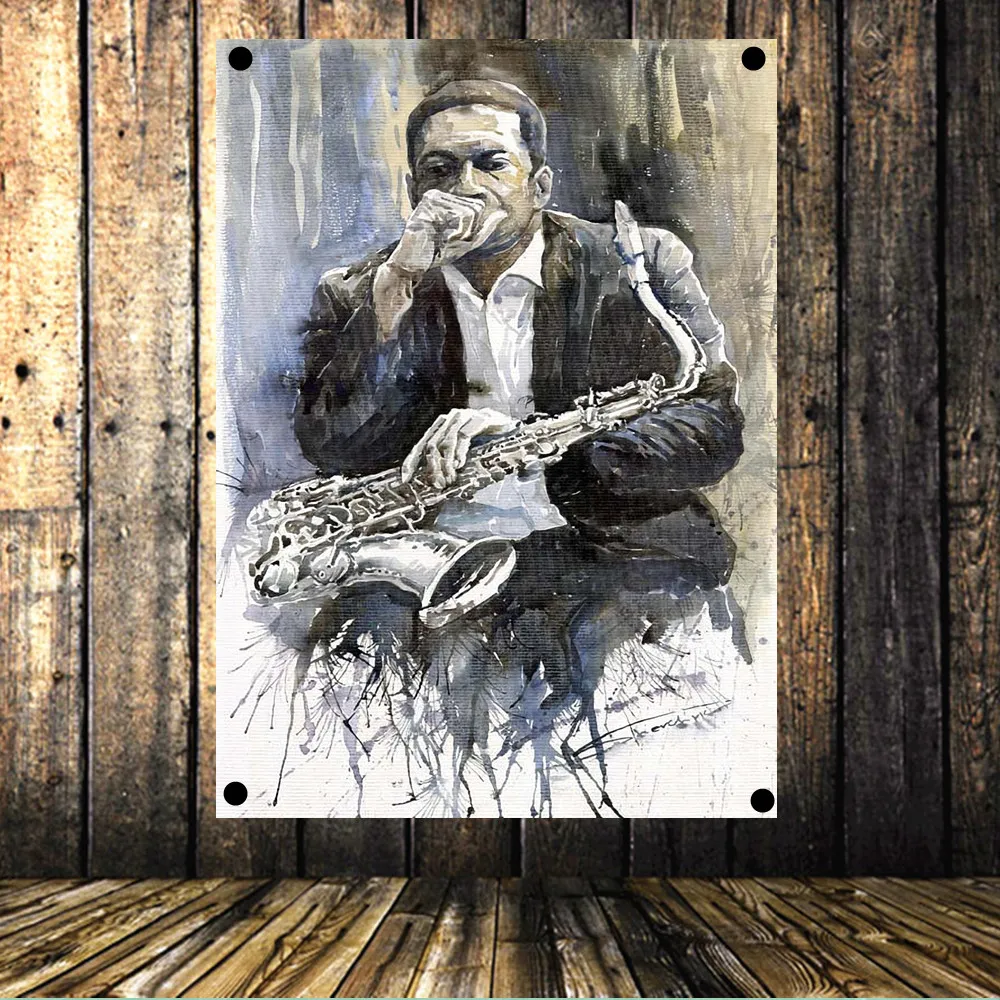 Ретро Валанс рок-н-ролл флаг группа свинцовый певец портретный плакат баннер