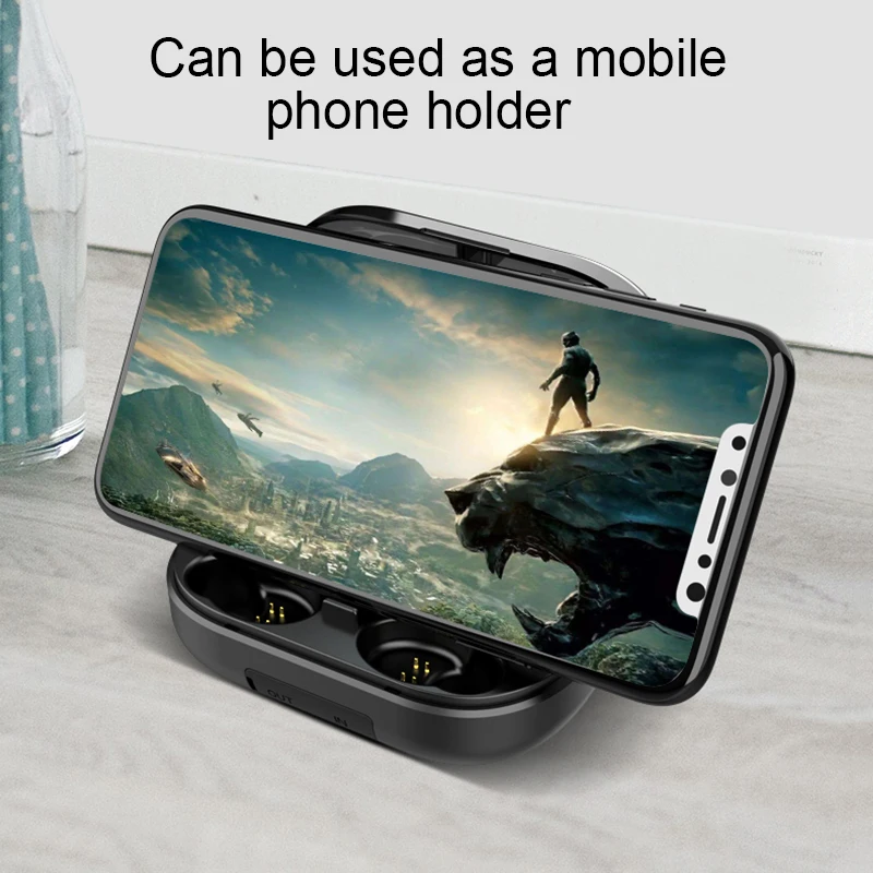 Светодиодный дисплей беспроводные наушники TWS Bluetooth 5 0 микрофон Спортивная