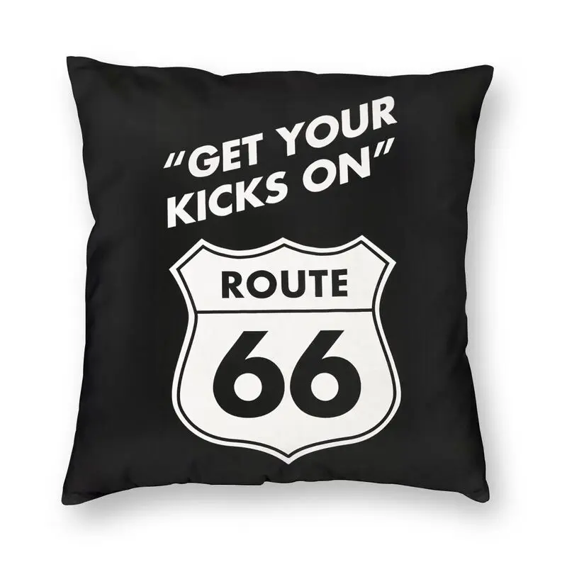 

Наволочка на подушку Get Your Kicks On Route 66, США, магистрали, Наволочка на подушку для гостиной, Наволочка на подушку на заказ, домашний декоративны...