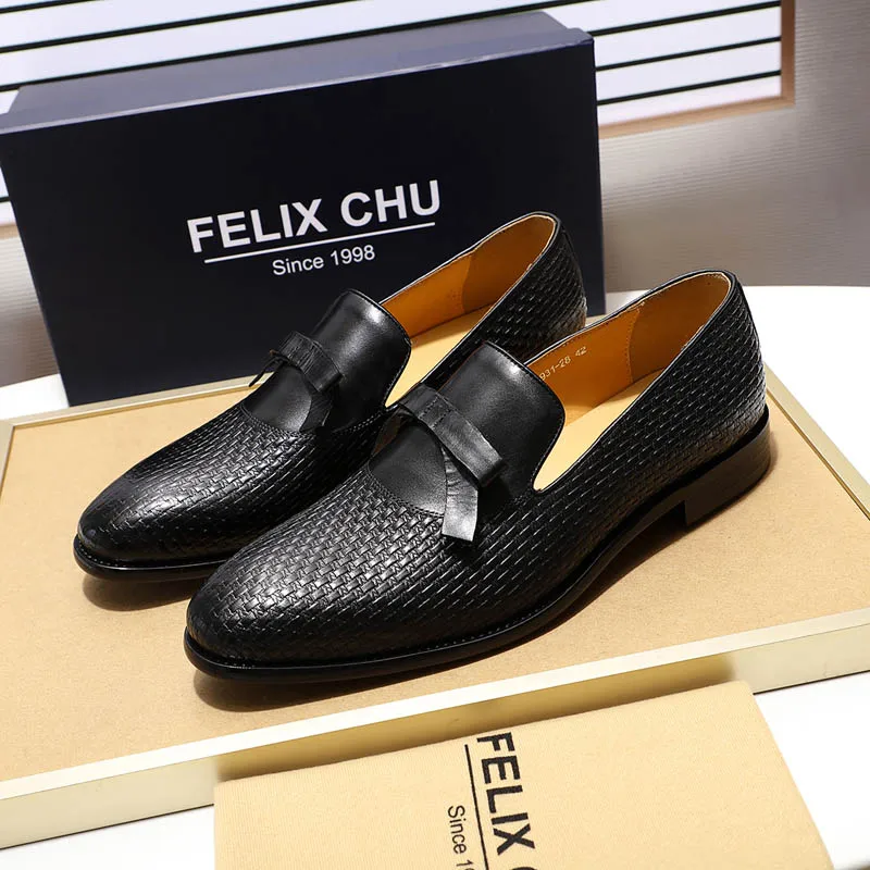 Феликсом лак CHU модные мужские туфли с украшением-бантом для свадьбы мокасины
