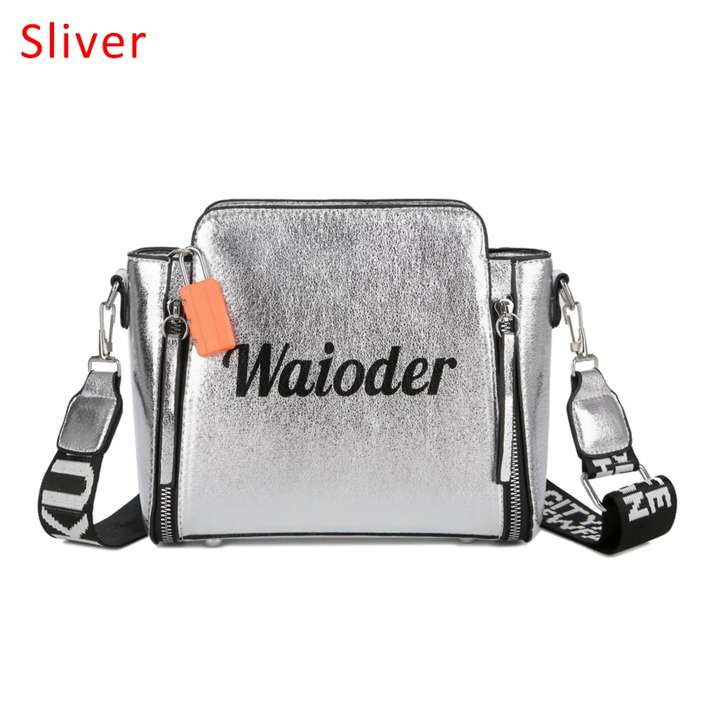 Silver 3 HEFLASHOR Women Shoulder Bag Fashion Laser Transparent Crossbody Bags Messenger Shoulder Beach Bag New Design Shoulder Bags - Цвет: Silver 3
