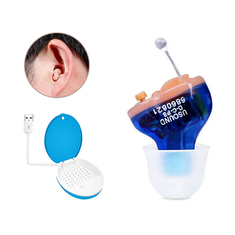 Left Ear with Dryer 6 каналов мини в канале слуховой аппарат цифровой беспроводной слуховой аппарат усилители невидимые CIC слуховые аппараты для пожилых людей - Цвет: Left Ear with Dryer