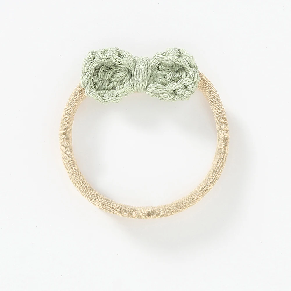 Diadema con Orejas de conejo para beb&eacute;, lazo de lana, flor, cinta el&aacute;stica, diademas para ni&ntilde;a, turbante para ni&ntilde;o, conjunto de accesorios para el cabello-3