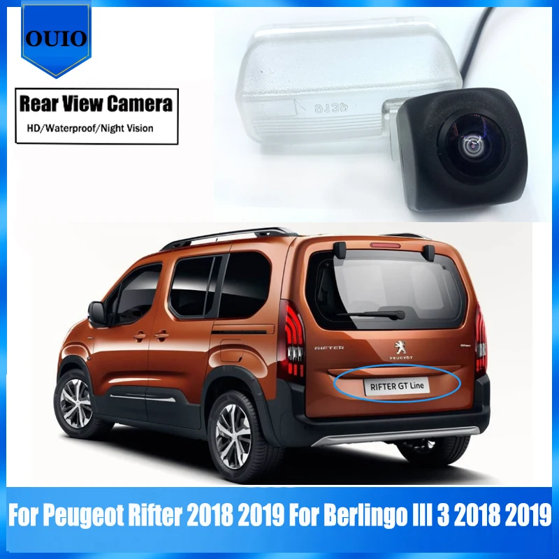 

HD камера заднего вида для Peugeot основных 2018 2019 для Berlingo III 3 2018 2019 Водонепроницаемая камера заднего вида для парковки