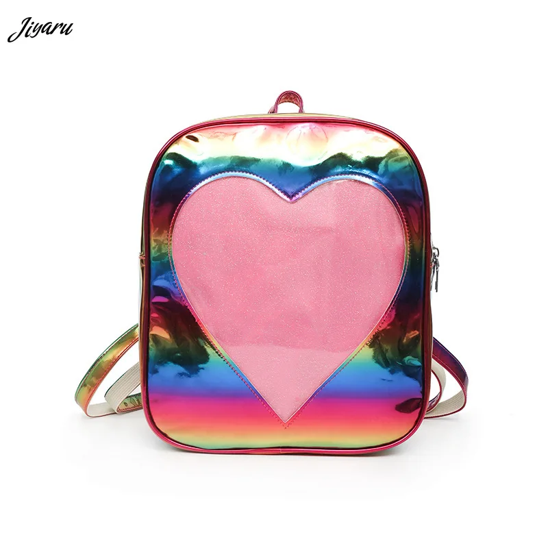2019 рюкзаки для девочек прозрачные сумки Ita в форме сердца школьные на плечо