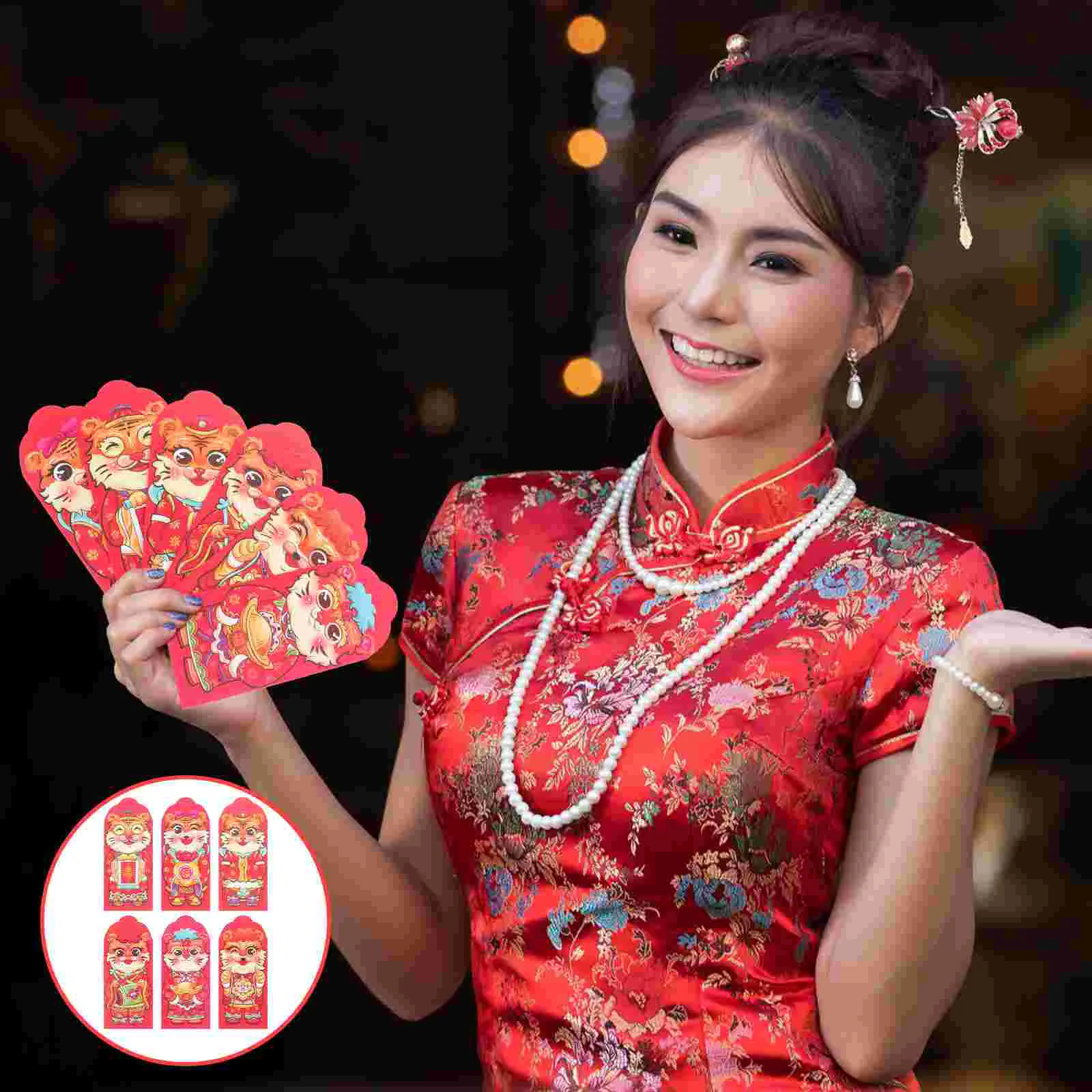 

6 шт., сумка для денег в китайском стиле