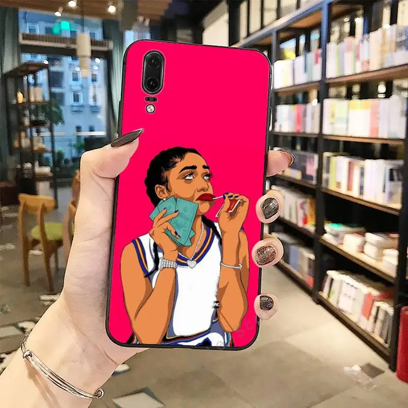 

African Afro Melanin Poppin Black Girl Phone Case For Huawei honor Mate P 10 20 30 40 Pro 10i 9 10 20 8 x Lite 7A 7C