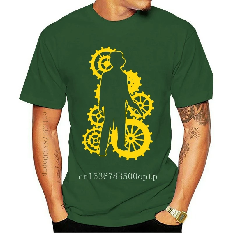 Новинка 2020 летние мужские короткие футболки в стиле стимпанк с золотым