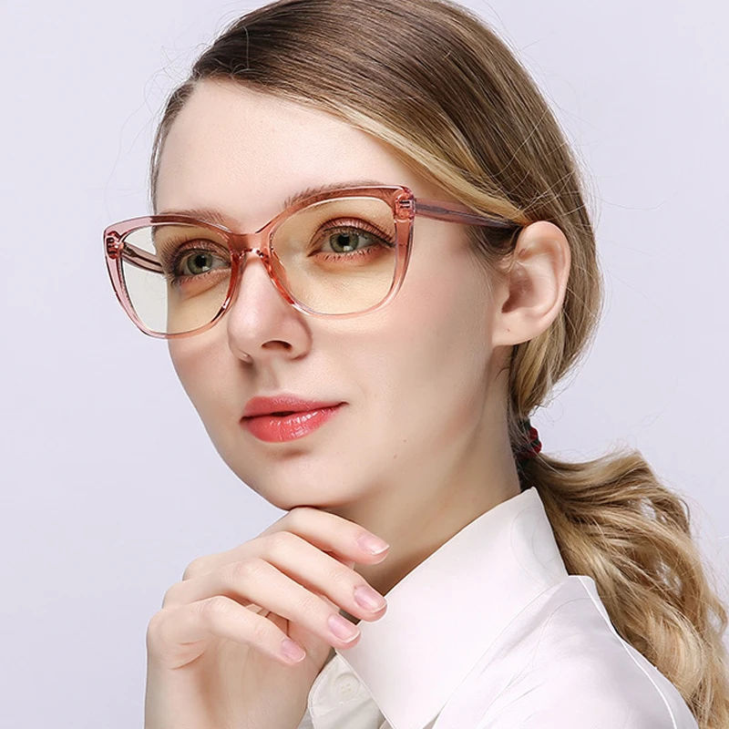 Очки женские по рецепту при близорукости большой оптический аксессуар кошачий