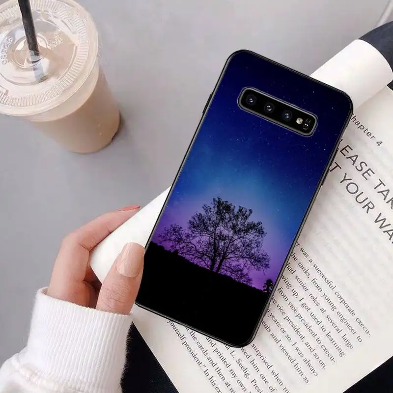 Beautiful purple scenery Phone Case luxury brand case for samsung galaxy S8 S9 S10e S20 PLUS J6 J600 cases cover