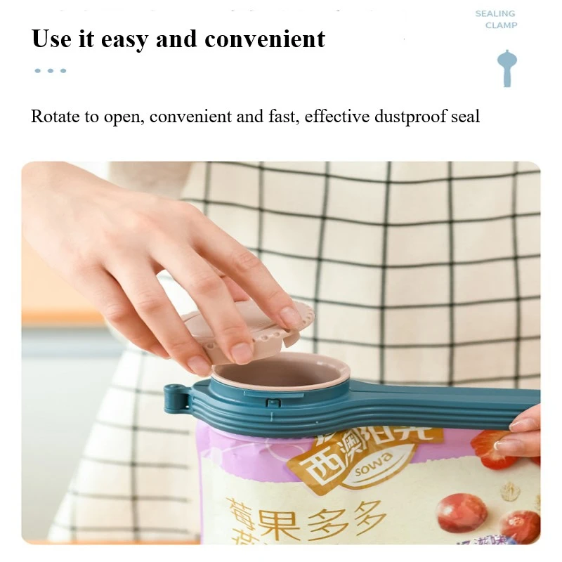 

Food Seal Clip With Outlet Seal Pour Food Storage Bag Clip Moistureproof Clamp For Food Kitchen Storage Bag Clips Organizer