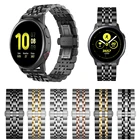 Ремешок из нержавеющей стали для Samsung Galaxy Watch Active 2 44 мм 40 мм42 46 мм, браслет для Gear SportS2 S3, 20 мм 22 мм