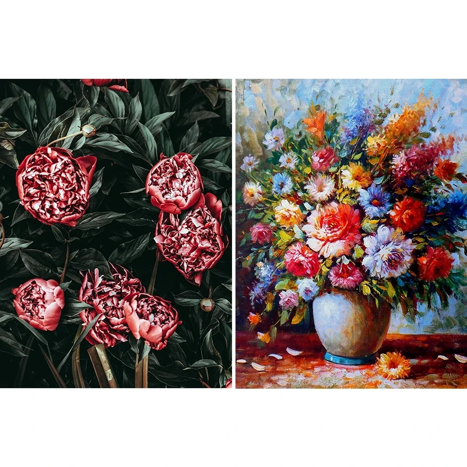 

5D Diy Diamond Embroidery Mosaic Paintings Full Square Round Rhinestone Art Gift Flowers Oil Picture Home Handmade Decoration