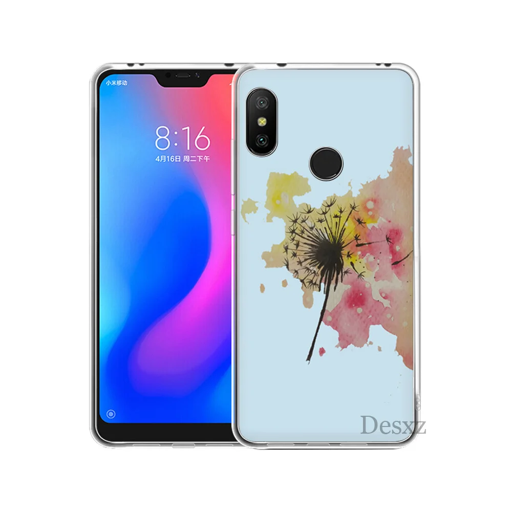 Чехол с акварельным цветком одуванчиком Lotu Lavender для Xiaomi Redmi mi 8 SE Note 5 5A 6 6X Pro X 2S A2 Lite