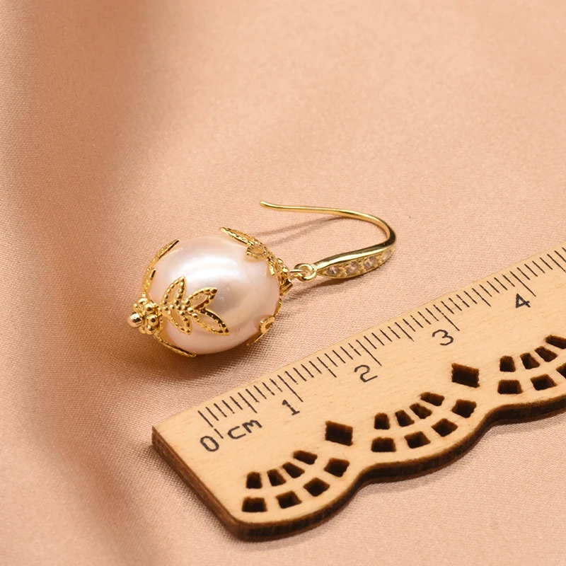 Женские серьги с растительным цветком XlentAg круглые серьги-Крючки из натурального