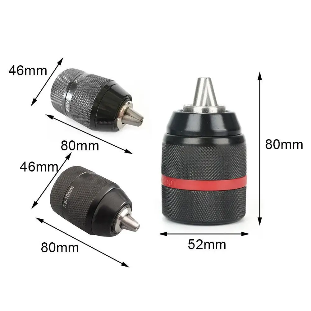 

Heavy Duty Keyless Impact Drill Chuck Precision Quick Power 3/8-24UNF Chucks Change Tool Drill Thread 0.8-10mm H1J2