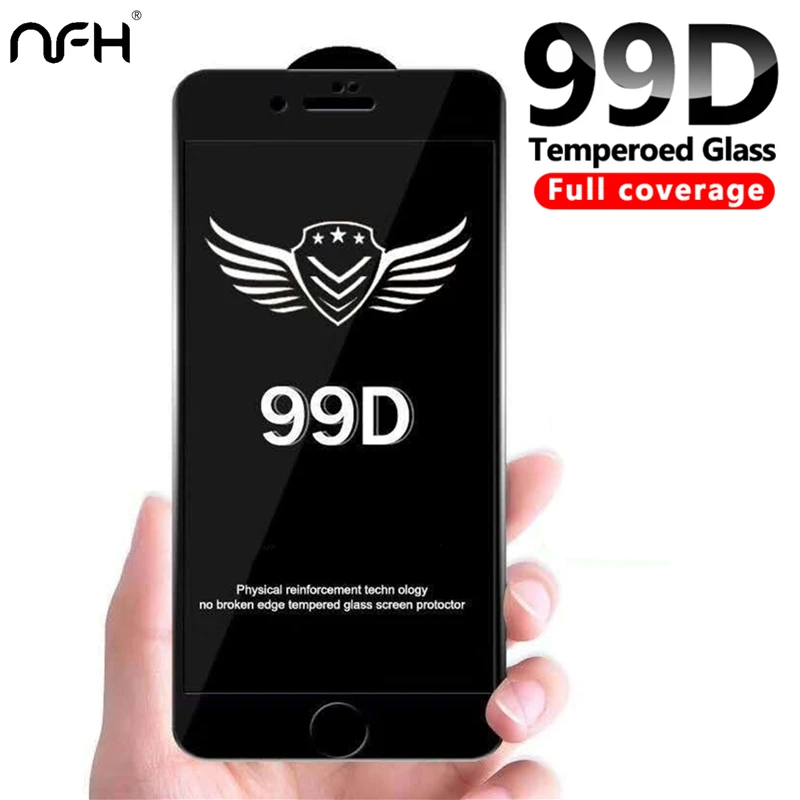 99D Защитное стекло для iPhone 12 Pro Mini Закаленное 11 X XR Xs Max Защитная пленка экрана 6S 7 8