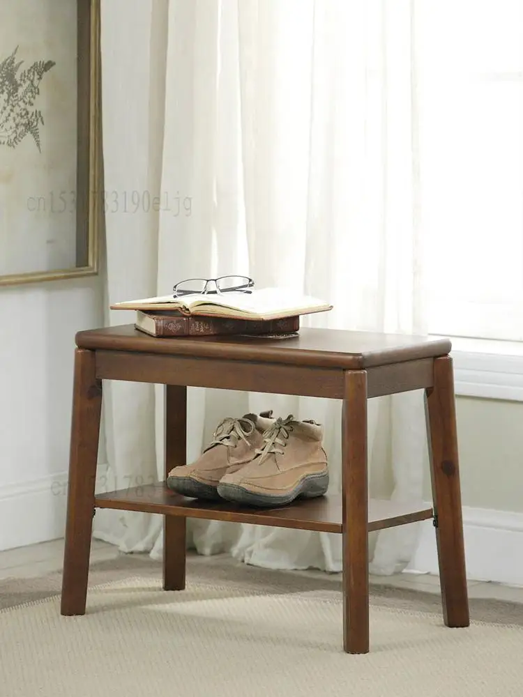 Сидячий стул для обуви сменный из массива дерева хранения стойка в дверь