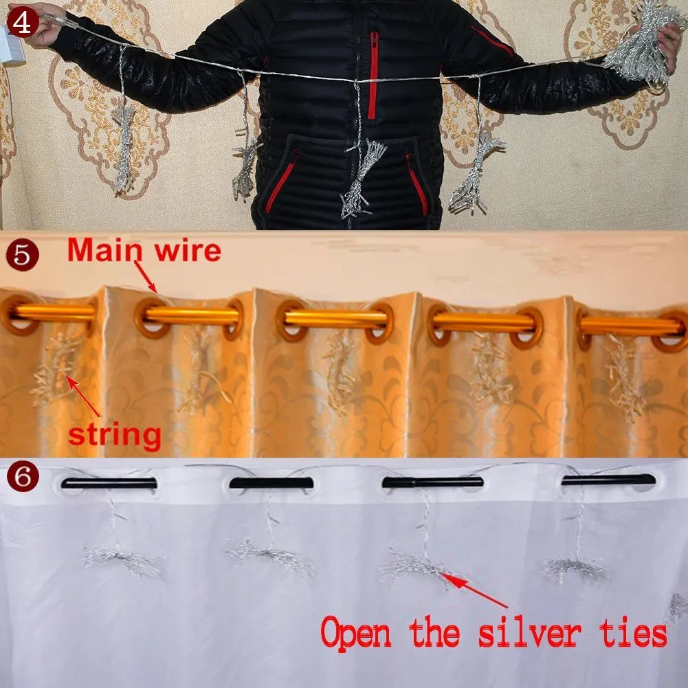 Гирлянда занавеска светодиодная с пультом ДУ и таймером 300