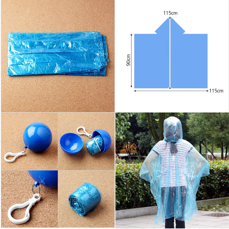 Корея наружный переносной плащ ball одноразовый дождевик кемпинг рыбалка туризм