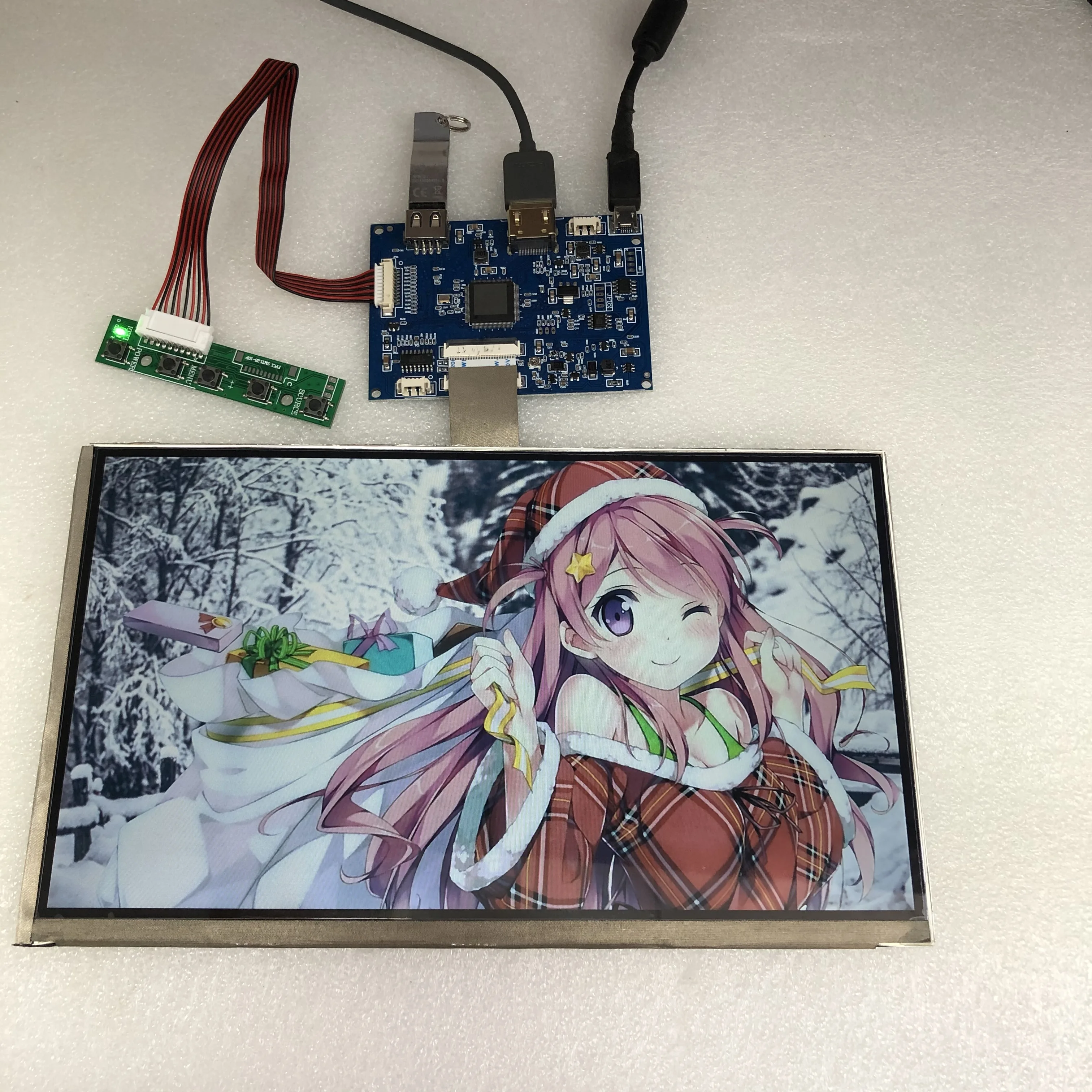 Емкостный сенсорный модуль 10 1 дюйма ЖК-модуль hdmi 1366X768ips автомобильный Raspberry Pi 3