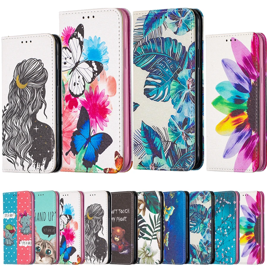 Флип чехол для Huawei Y7a Y6p Y7p Y5p Y7A Y6P Y7P Y5P телефона Магнитный кошелек кожаный