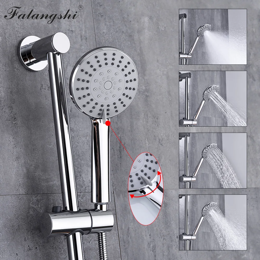 Хромированный смеситель для душа и ванны Настенный комплект тропического ванной
