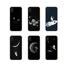 Для Huawei G7 G8 P8 P9 P10 P20 P30 Lite Mini Pro P Smart Plus 2017 2018 2019 мобильный телефон чехлы космическая Луна милые кошки черные