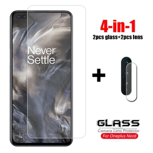 4 in 1 glass on oneplus 8 nord tempered glass for oneplus nord 7 7t 8t camera lens screen protector phone film oneplus nord n100 free global shipping