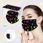 Трехслойная Пыленепроницаемая уличная маска для взрослых с черным градиентом и принтом звезд, черная маска для лица, маска для косплея на Хэллоуин