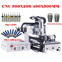 diy mini cnc 4030z 3020z metal wood router 4 axis 800w engraving milling machine usb port for woodworking aluminum carving
