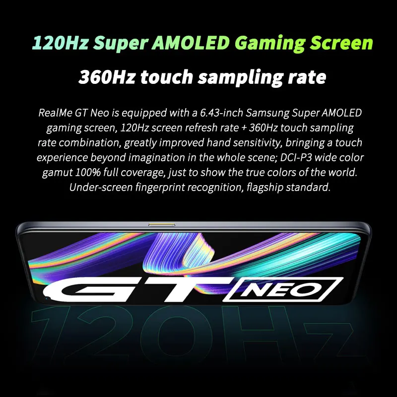 global rom realme gt neo flash edition 8gb12gb 256gb 5g nfc mobile phone 64mp 6 43 120hz super amoled screen 65w fast charge free global shipping