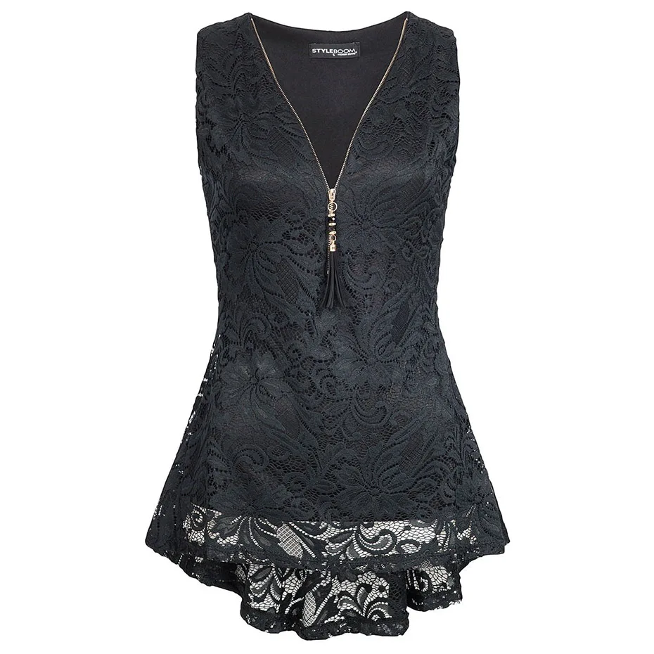 

ZOGAA 2020 Women Sleeveless Lace Tank Top Slim Casual Vest Tops V Neck Tees Sexy Top Shirt Female Plus Size Clothing For Women