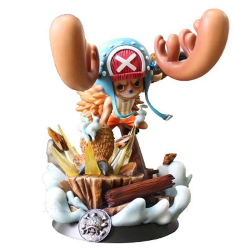 Аниме ONE PIECE Tony Chopper соломенная шляпа пиратские рога битва версия из ПВХ