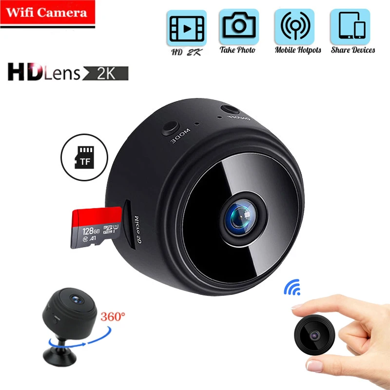 Мини-камера видеонаблюдения 2K HD Wi-Fi | Электроника