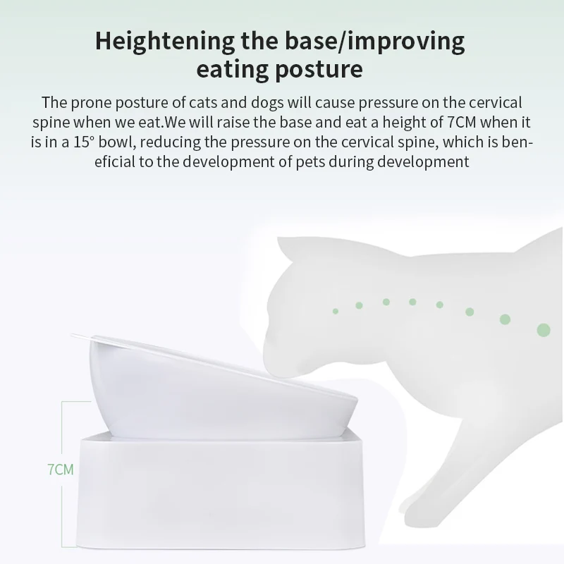 

Pet Feeder Water Dispenser Raised Stand Dish Bowls Cat Dog Drinking Bowl Dish Cat Feeding Dogs Feeder Supplier