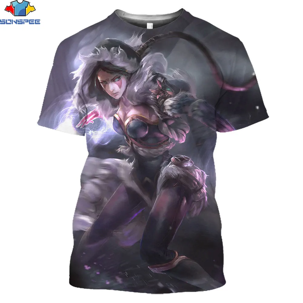 

SONSPEE 3D Print Popular Game Dota 2 T-shirt 2021 Summer Unisex Casual Short Sleeve Men 3D Style Street Wear Pullover Clothing
