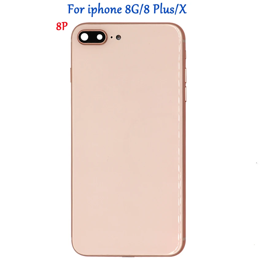 10 шт. чехол для iphone 8 8G P Plus X XR XS задняя крышка + средняя рамка sim карта без