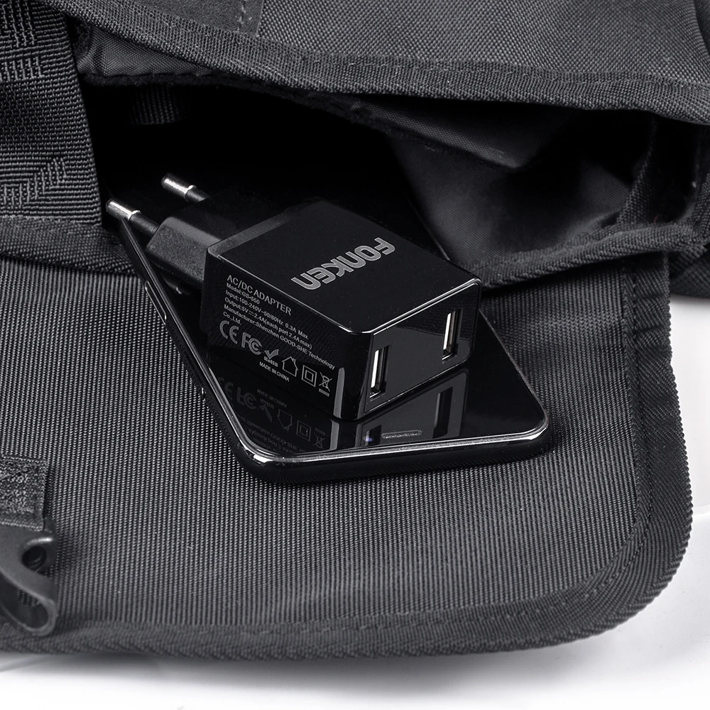 Светодиодный дисплей FONKEN, двойное зарядное устройство USB, макс. A, зарядка для телефона, умная быстрая зарядка, 2 порта, настенное зарядное устройство для мобильного телефона, адаптер