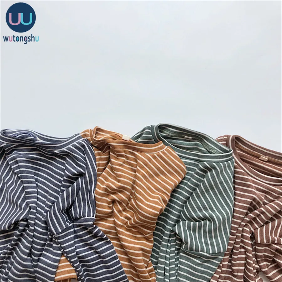 Kids Top T Shirt For Boy Striped Children Boys Spring Autumn Tshirt Cotton Long Sleeve Girls Baby T-Shirts | Детская одежда и