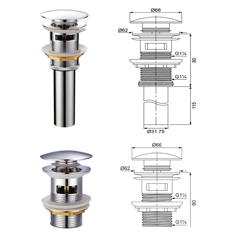 

Basin Pop Up Drain Filter Modern For Bathroom Sink Accessory Faucet Brass Set Black Chrome Brass Washbasin Bounce Drain Stopper