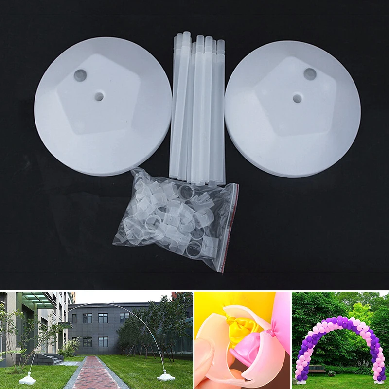 

1 Set Foldable Balloon Arch Base Road Guide Balloon Column Arch Base Upright Pole Display Stand Wedding Party Decor 6M