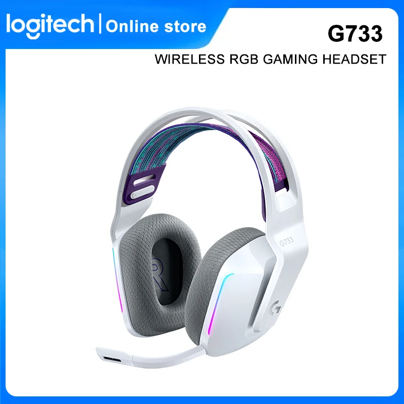 Беспроводные Игровые наушники Logitech G733 LIGHTSPEED RGB DTS с микрофоном для ноутбуков ПК