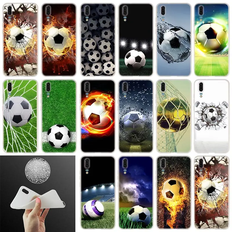 Мягкий силиконовый чехол для телефона огненный футбольный мяч Huawei P30 P20 P30Pro P10 P9 P8