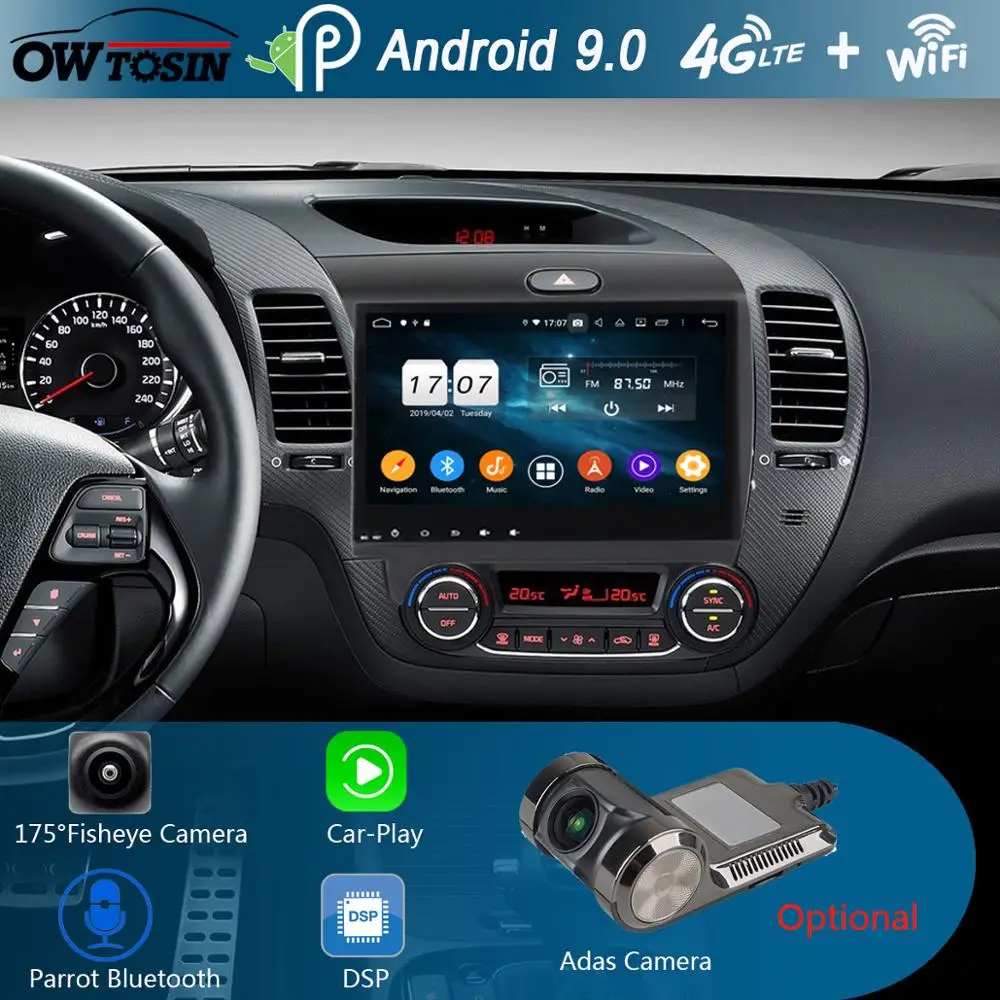 10.1&quot IPS 8Core 4G RAM+64G ROM Android 9.0 Car DVD Radio GPS For Kia CERATO K3 FORTE 2013 2014 2015 2016 DSP CarPlay Parrot BT |