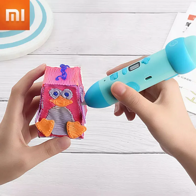 

Xiaomi Xiaoxun PCL 3D Printing Pen USB Charging Cute Colorful LED Display Anti-Scalding Long Standby Wireless Girls Boys Toys