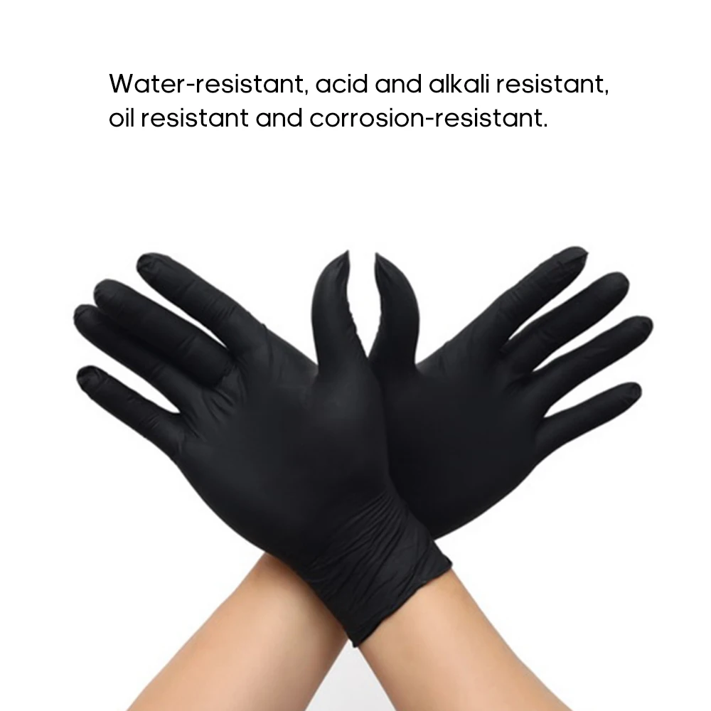 100 шт одноразовые нитриловые перчатки Нескользящие маслостойкие