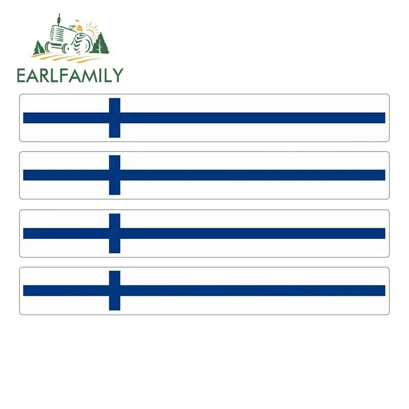 EARLFAMILY 4 шт. автомобильные наклейки в полоску с флагом для мотогонок на скейтборд