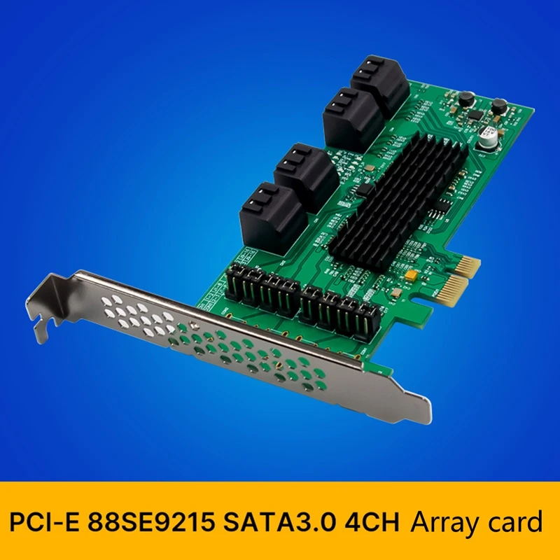 

PCI Express SATA 3.0 Riser Card PCI-E X1 9215 to 8 Port SATA 3.0 Expansion Card 6Gb/S Hard Disk Adapter