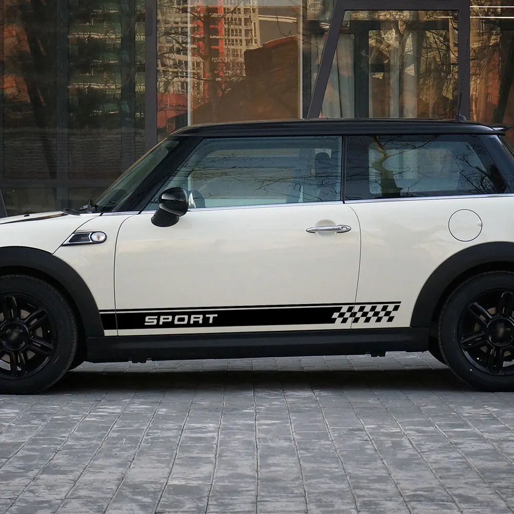 DSYCAR 1 пара наклейки для боковой двери автомобиля виниловые спортивного